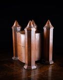 19th Century Irish Carved Oak Castle Jewellery Box