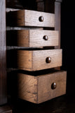 19th Century Irish Carved Oak Castle Jewellery Box
