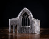 Rare Irish Bog Oak Miniature Gothic Architectural Ruin, c.1860