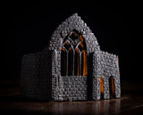 Rare Irish Bog Oak Miniature Gothic Architectural Ruin, c.1860