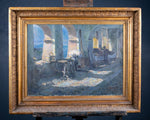 A Sunlit Coastal Colonnade - French School. Oil on Canvas. - Harrington Antiques