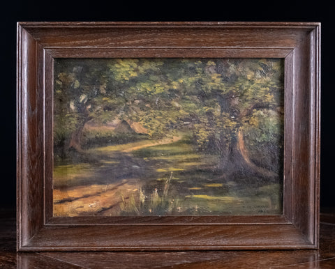 A Woodland Path. Signed N. Dunning, 1922. - Harrington Antiques