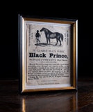 'Black Prince' Horse Advertisement, Dated 1839. - Harrington Antiques