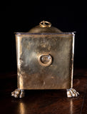 Brass Coal / Kindling Bin With Ram & Paw Feet, c.1890 - Harrington Antiques