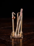 Brass & Copper Stumped Wicket Cricket Desk Weight, c.1930 - Harrington Antiques