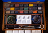Complete Winsor & Newton Artist's Watercolour Box, c.1870 - Harrington Antiques