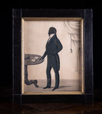 Early 19th Century Gilded Silhouette Of A Standing Gentleman - Harrington Antiques