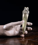 Figural Brass Owl Letter Opener, c.1900 - Harrington Antiques