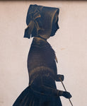 Fine 19th Century Bronzed Silhouette Of A Girl With Parasol - Harrington Antiques