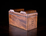 George III Mahogany & Parquetry Domed Tea Caddy - Harrington Antiques