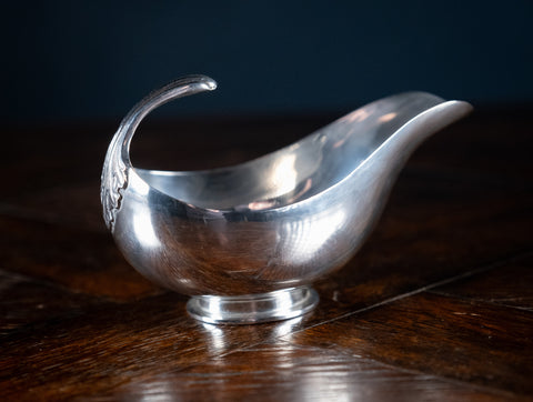 George V Silver Sauce Boat by S. Blackensee & Son, Chester - Harrington Antiques