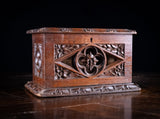 Gothic Revival Oak Letter / Correspondence Box, c.1880 - Harrington Antiques