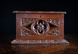 Gothic Revival Oak Letter / Correspondence Box, c.1880 - Harrington Antiques