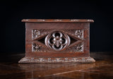 Gothic Revival Oak Letter / Correspondence Box, c.1880 - Harrington Antiques