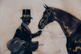 Henry Albert Frith (1819 - 1871) - Large Silhouette of Gentleman and Horse - Harrington Antiques