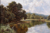 Henry H. Parker (British, 1858 - 1930) - 'Silent Waters On the Avon'. - Harrington Antiques