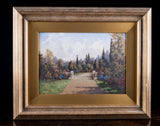 James Jerome Miller (fl.1875 - 1900) - Pair Of Country Gardens. Oil. - Harrington Antiques