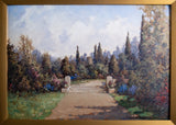 James Jerome Miller (fl.1875 - 1900) - Pair Of Country Gardens. Oil. - Harrington Antiques