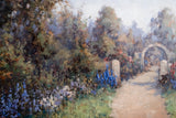 James Jerome Miller (fl.1875 - 1900) - Pair Of Country Gardens. Oil. - Harrington Antiques