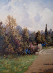 James Jerome Miller (fl.1875 - 1900) - Pair Of Country Gardens. Oil. - Harrington Antiques