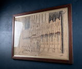 Large Architectural Pen & Ink Drawing Of A Cathedral, Dated 1908 - Harrington Antiques