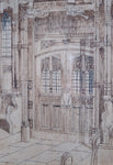 Large Architectural Pen & Ink Drawing Of A Cathedral, Dated 1908 - Harrington Antiques