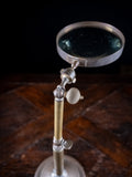 Large Brass Angle - Poise Library Magnifying Glass, c.1910 - Harrington Antiques