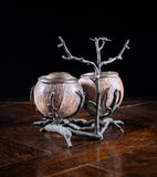 Large Bronze & Coconut Table Vesta, c.1880 - Harrington Antiques