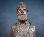 Large Bronzed Terracotta Bust Of A Bearded King - Harrington Antiques