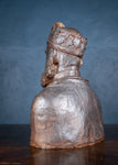 Large Bronzed Terracotta Bust Of A Bearded King - Harrington Antiques