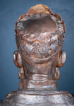 Large Bronzed Terracotta Bust Of A Bearded King - Harrington Antiques