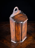 Large Elm Double Compartment Candle Box, c.1800 - Harrington Antiques