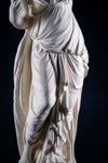 Large Plaster Composition Of A Classical Maiden With Plinth, c.1900 - Harrington Antiques