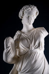 Large Plaster Composition Of A Classical Maiden With Plinth, c.1900 - Harrington Antiques