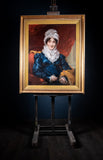 Large Portrait Of A Lady In Blue Dress, c.1840. - Harrington Antiques