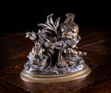 Louis Emile Cana (145 - c.1895) - Bird, Nest and Fledgings. Bronze. - Harrington Antiques