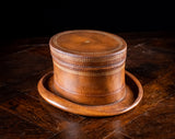 Maitland-Smith Leather 'Top Hat' Storage Box - Harrington Antiques