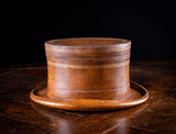Maitland-Smith Leather 'Top Hat' Storage Box - Harrington Antiques