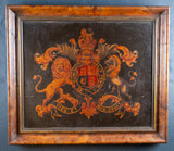 Painted Royal Coat Of Arms Coach Panel - Harrington Antiques