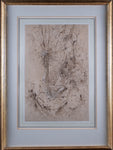 Pen, Ink & Watercolour - Man Resting Amongst Trees - Harrington Antiques