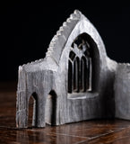 Rare Irish Bog Oak Miniature Gothic Architectural Ruin, c.1860 - Harrington Antiques