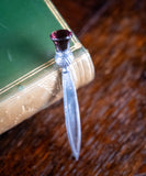 Silver & Amethyst Paste Stone Thistle Bookmark by Crisford & Norris, c.1910 - Harrington Antiques