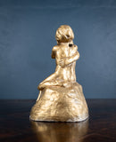 'The Kiss' Gilded Plaster Sculpture, Signed 'E. Bjurstrom, 1939'. - Harrington Antiques