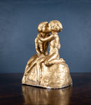 'The Kiss' Gilded Plaster Sculpture, Signed 'E. Bjurstrom, 1939'. - Harrington Antiques