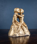 'The Kiss' Gilded Plaster Sculpture, Signed 'E. Bjurstrom, 1939'. - Harrington Antiques