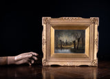 'The Willow Cutter', 19th Century Oil On Board. - Harrington Antiques