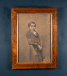 Three - Quarter Length Portrait, Signed 'L. Bonnefoy'. Dated 1849. Pastel. - Harrington Antiques