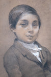 Three - Quarter Length Portrait, Signed 'L. Bonnefoy'. Dated 1849. Pastel. - Harrington Antiques