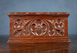 Victorian Gothic Revival Oak Letter / Correspondence Box, c.1880 - Harrington Antiques