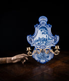 Villeroy & Boch Delft Ormolu Wall Sconce, c.1895 - Harrington Antiques